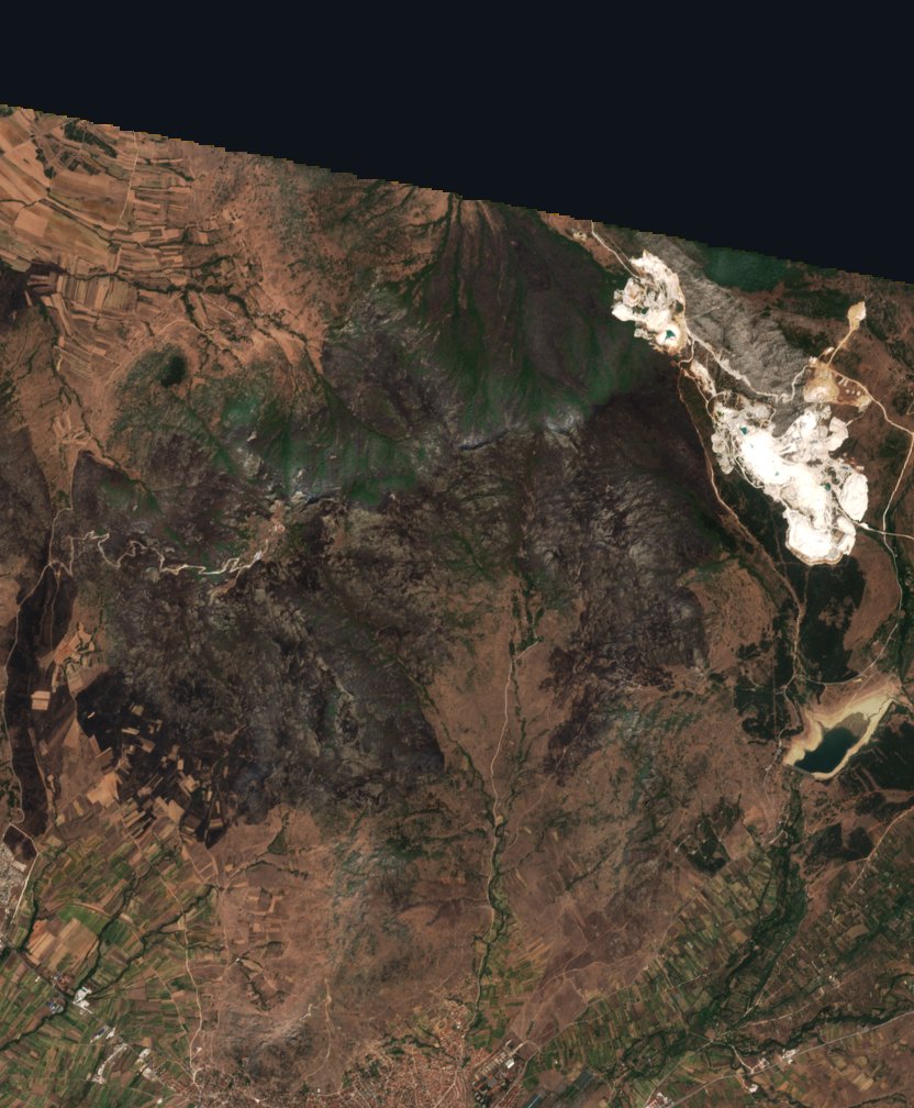The area after the fire, September 1, 2017