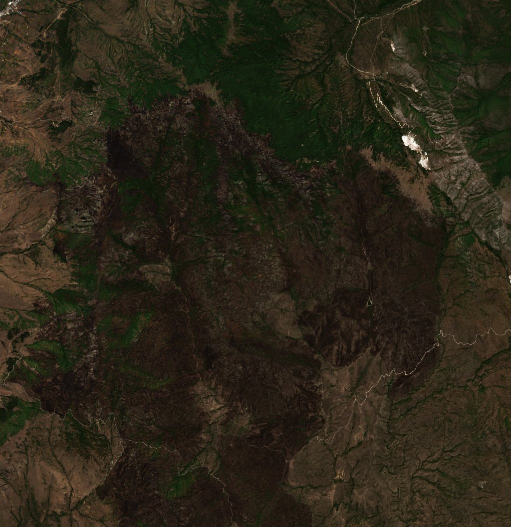 The area after the fire, September 12, 2024