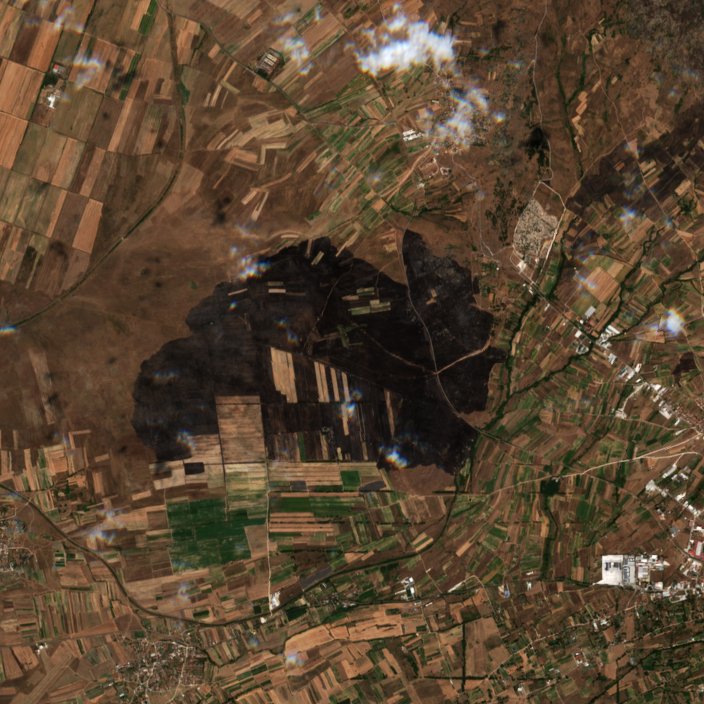 The area after the fire, August 23, 2026