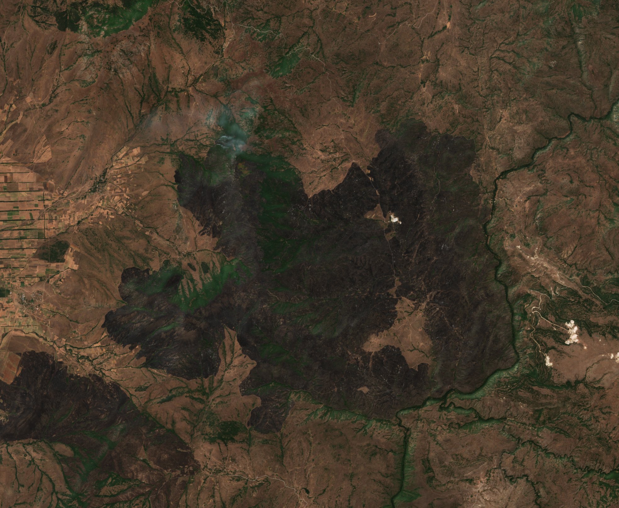 The area after the fire, August 22, 2026