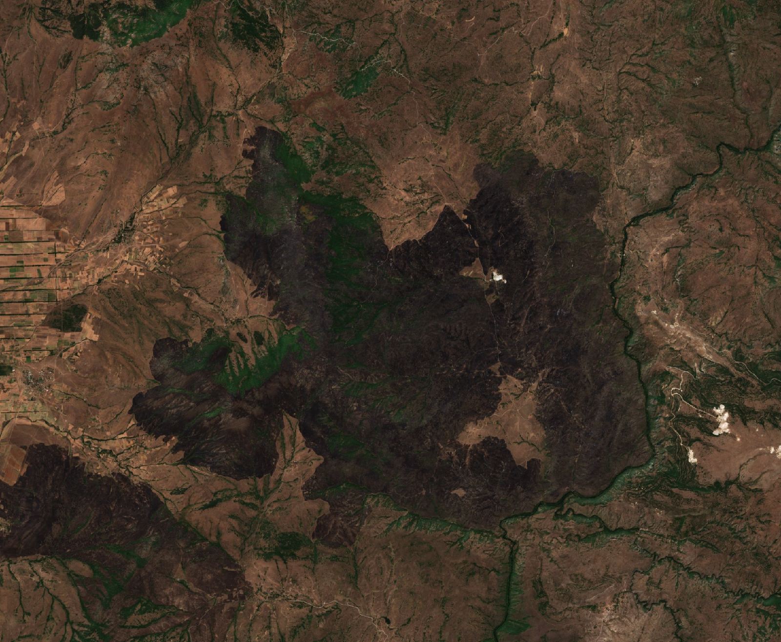 The area after the fire, August 25, 2026