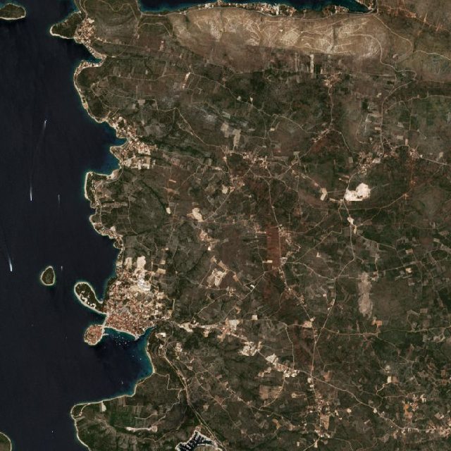 Burned area near Primošten from space