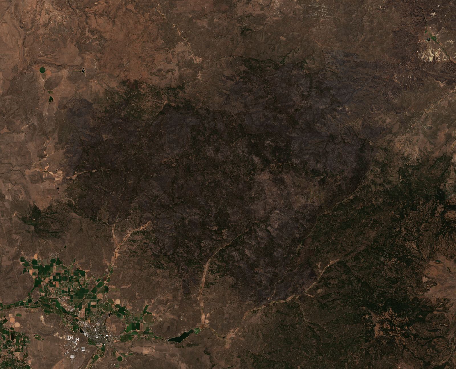 The area after the fire, August 23, 2026