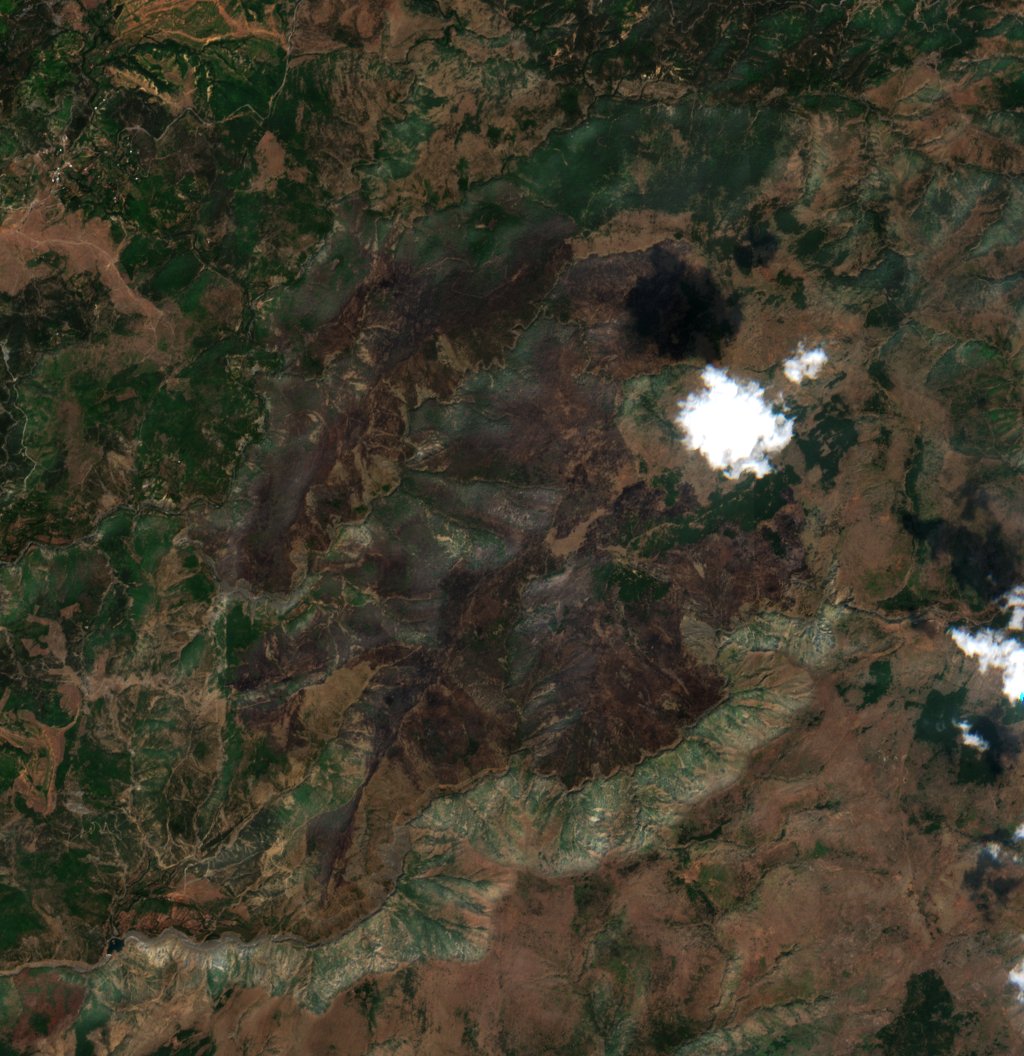 The area after the fire, August 24, 2021
