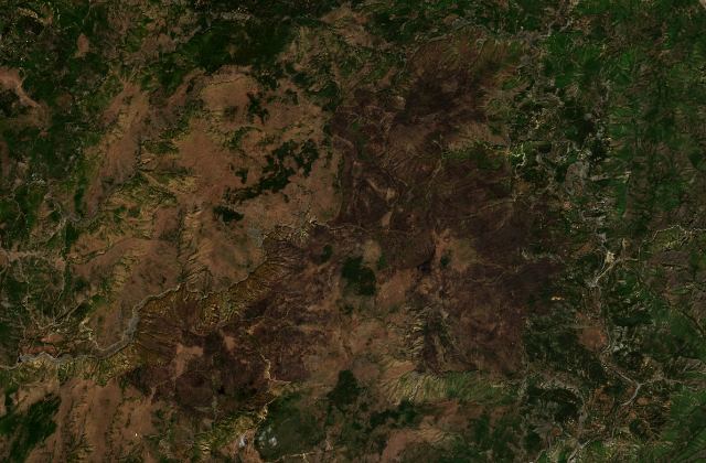 Satellite view near Pukë