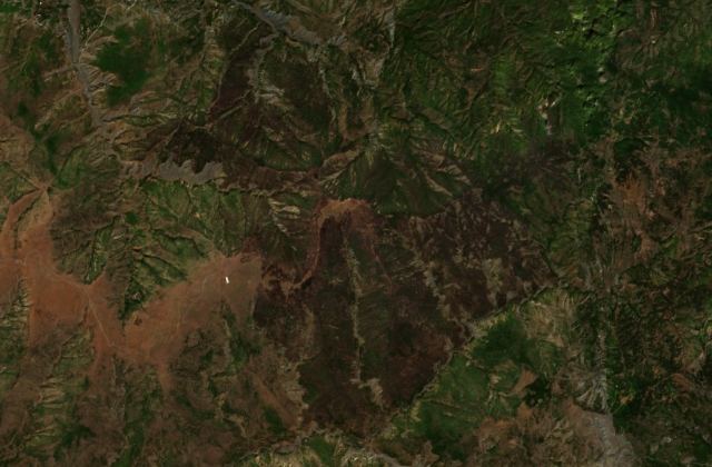 Burned area near Hajmel from space