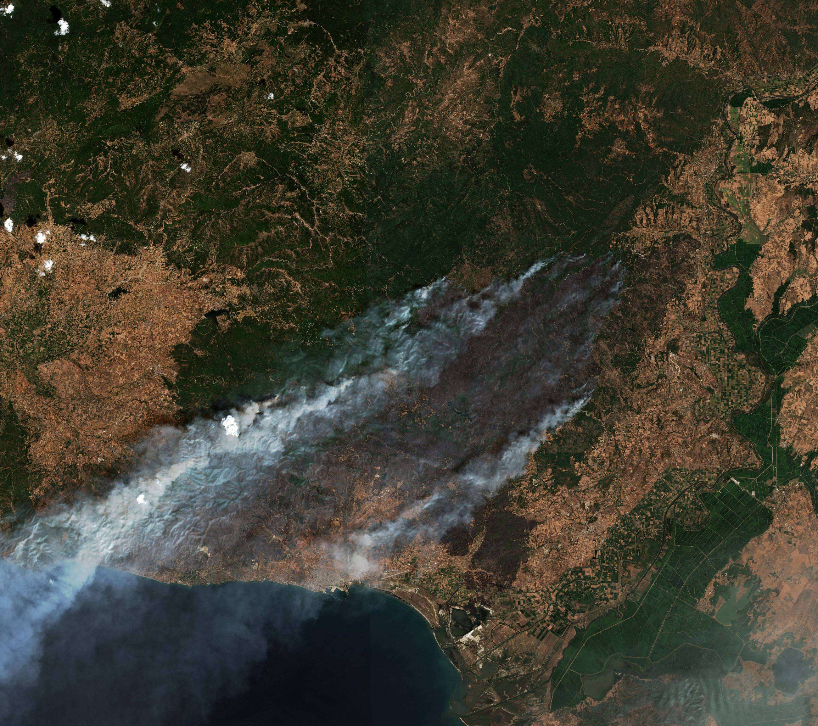 The burned area in 2023-ben