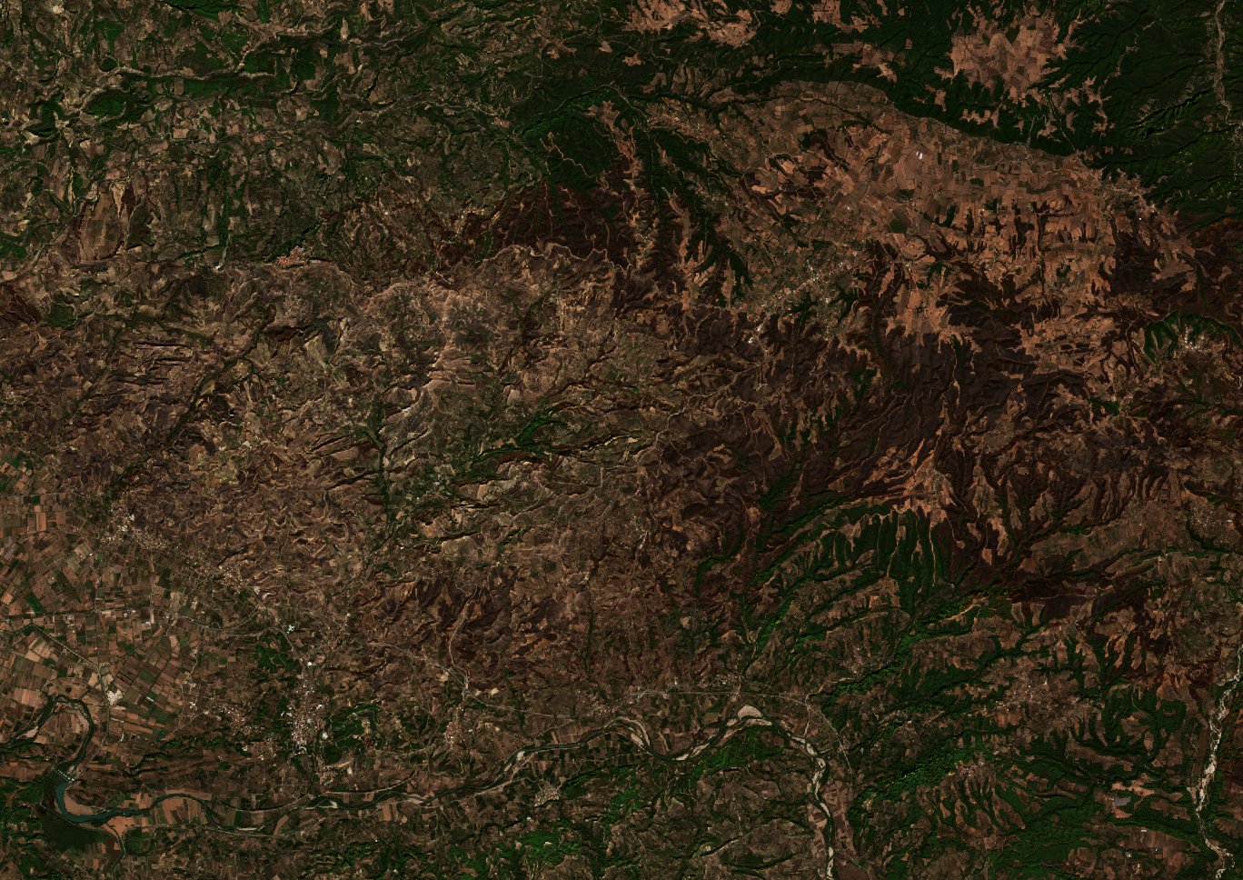 The burned area in 2021-ben
