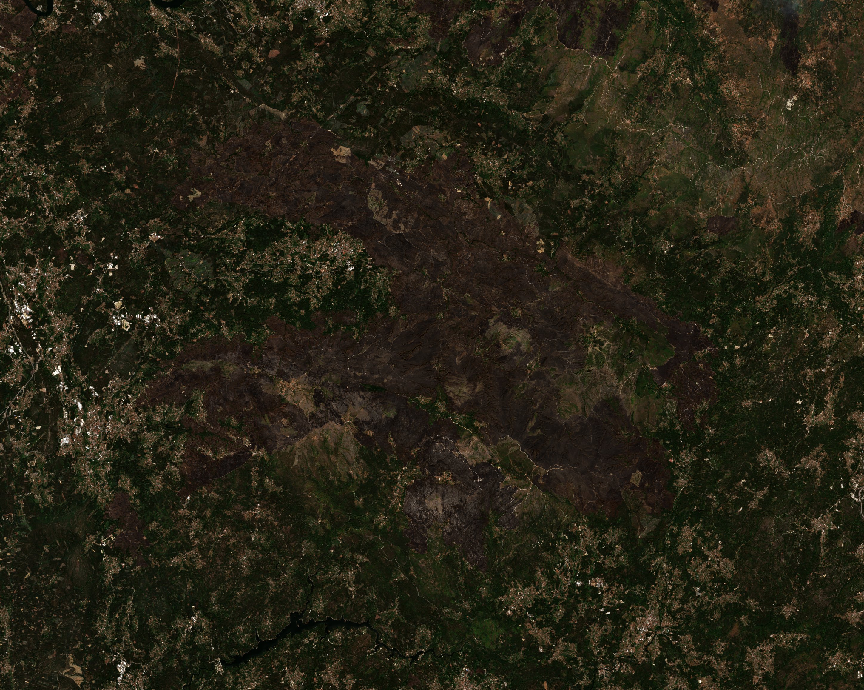 The burned area in 2016-ben