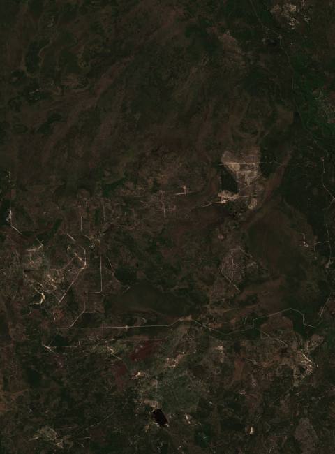 Satellite view near Berezove, Ukraine