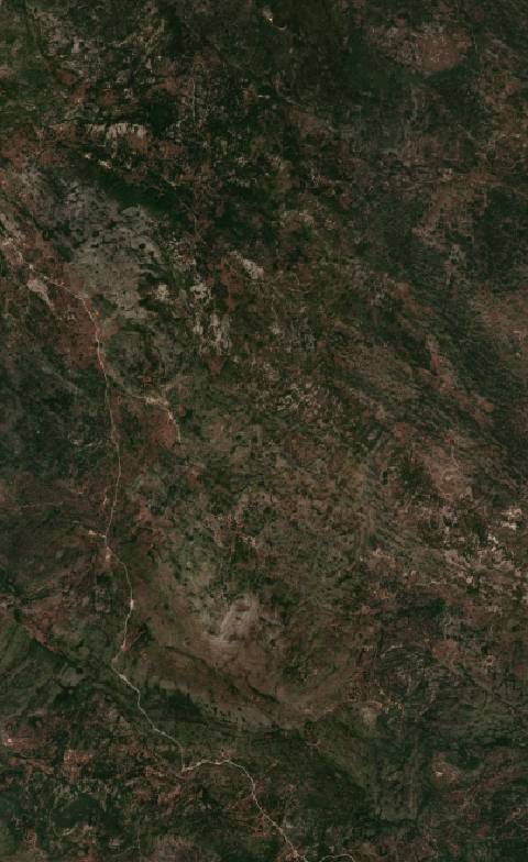 Satellite view near Bileća, Bosnia and Herzegovina