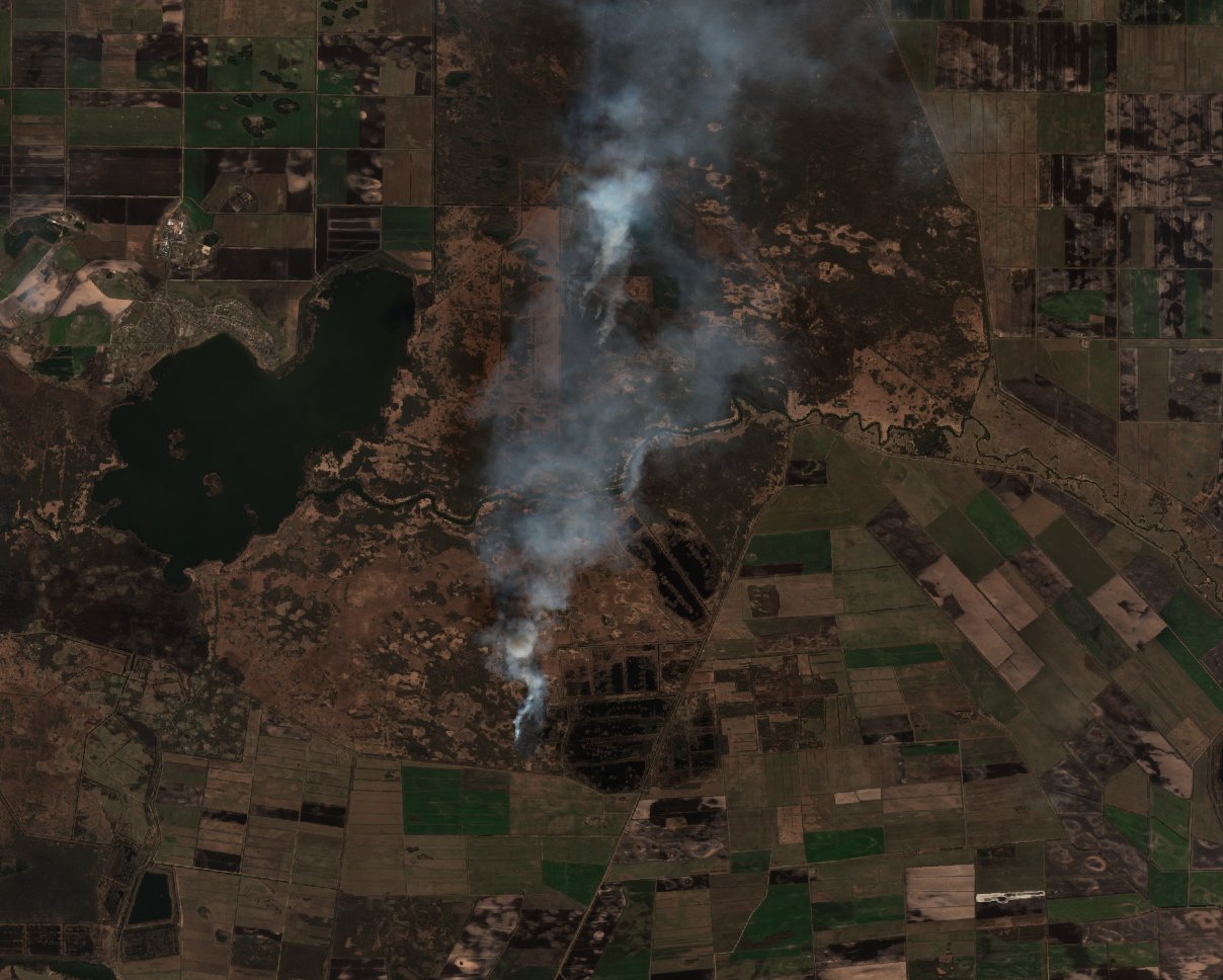 The burned area in 2020-ben