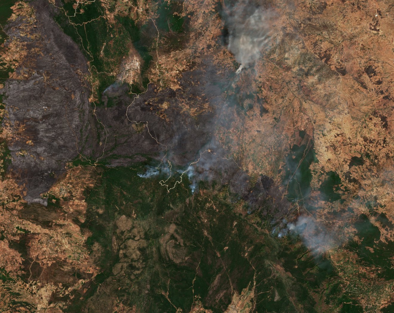 The burned area in 2022-ben