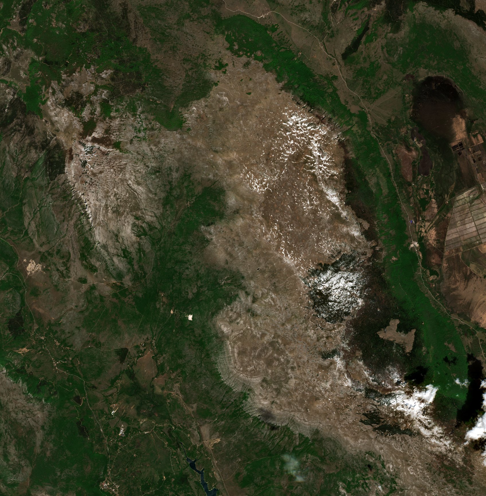 Satellite view near Civljane, Dalmatia, Croatia