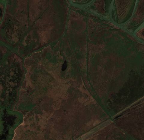 Satellite view near Crişan, Romania