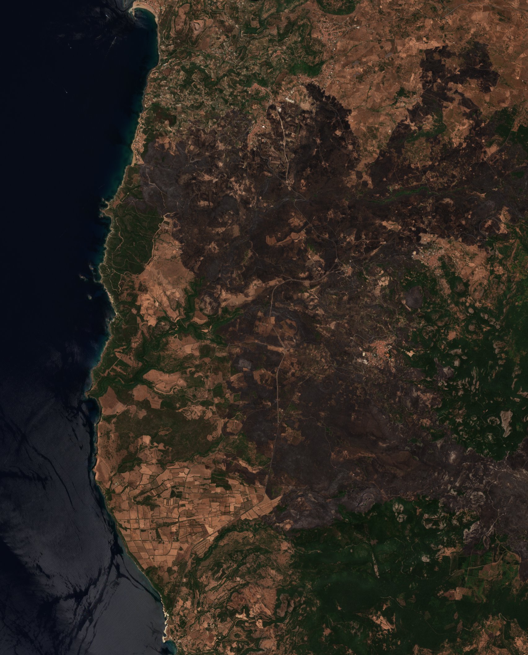 The burned area in 2021-ben