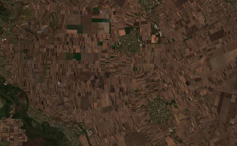 Satellite view near Debeljača, Serbia