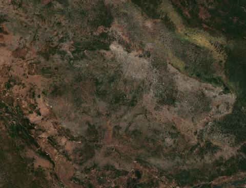 Satellite view near Donji Muć, Croatia