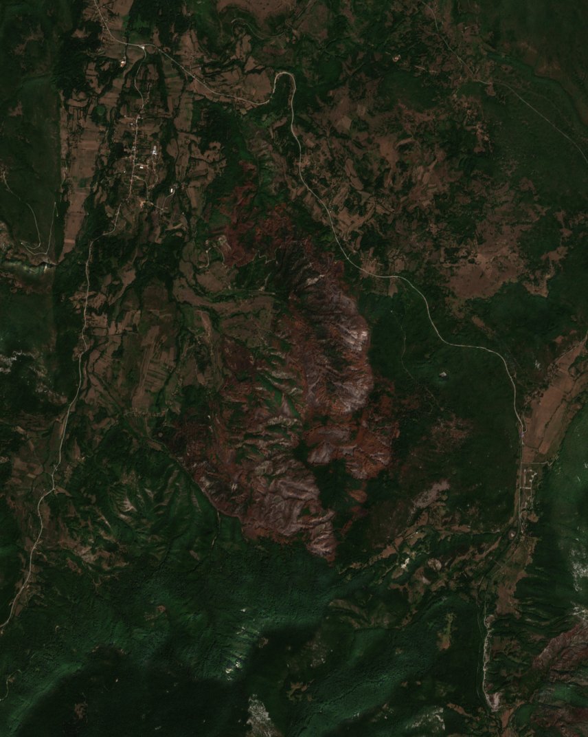 The burned area in 2017-ben
