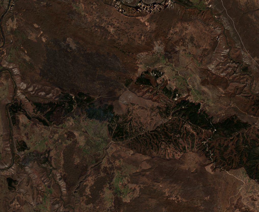 The burned area in 2020-ben