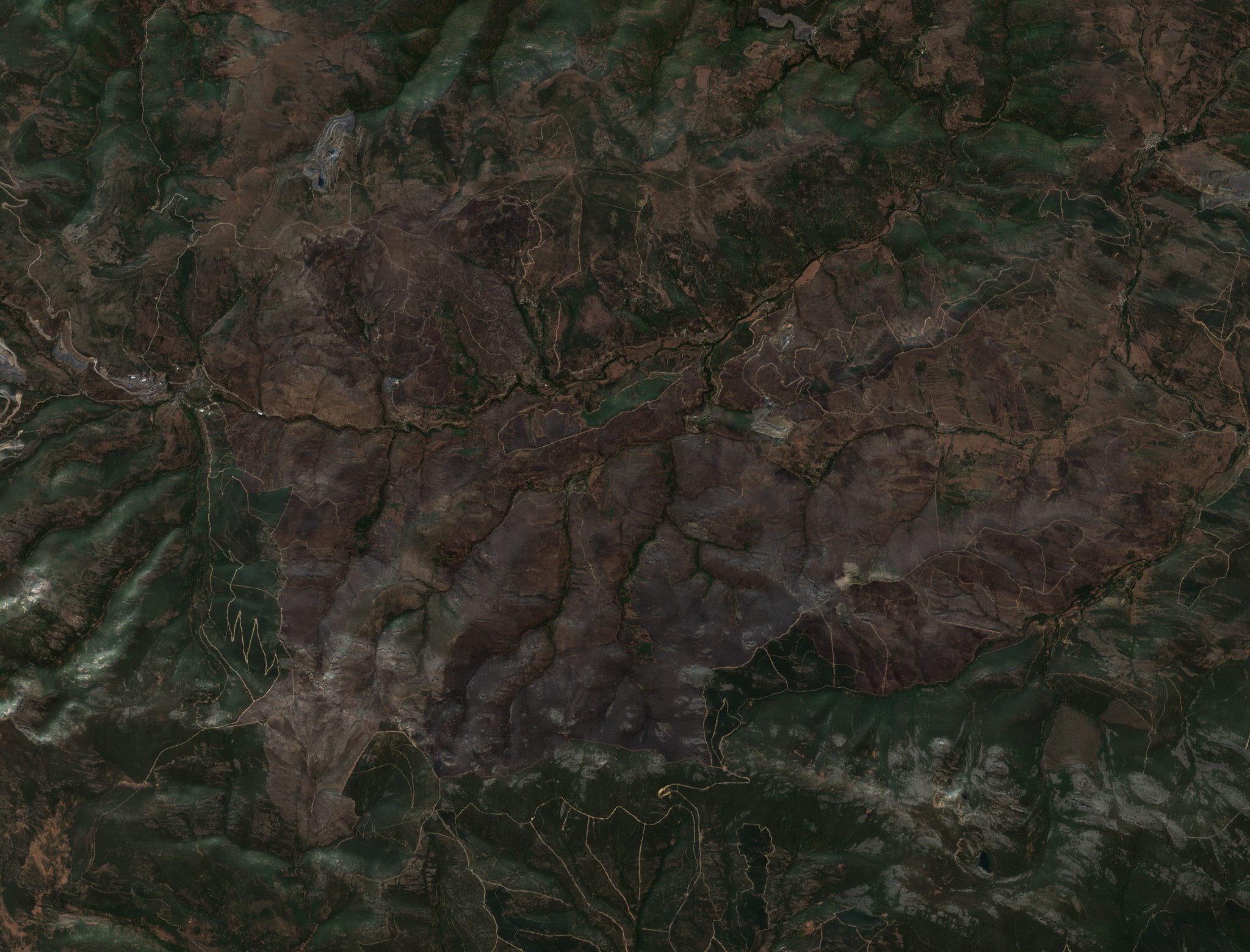 The burned area in 2017-ben
