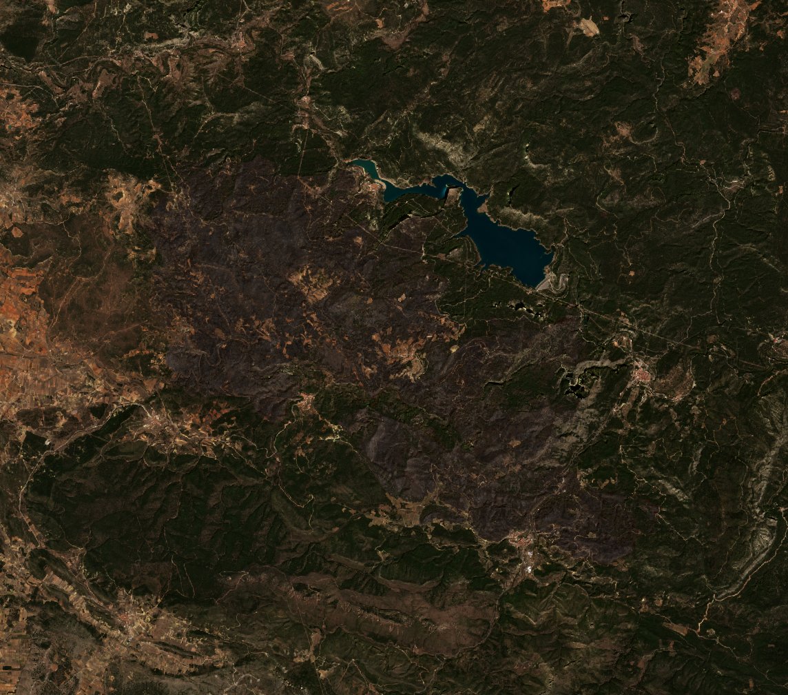 The burned area in 2023-ben