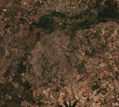 Satellite view near Fundão, Portugal
