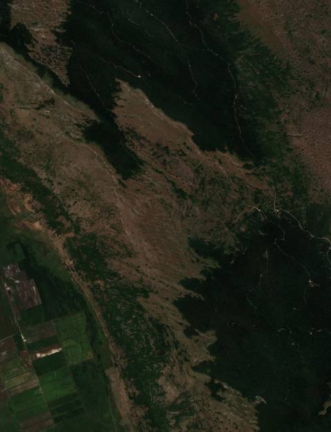 Satellite view near Glamoč, Bosnia and Herzegovina