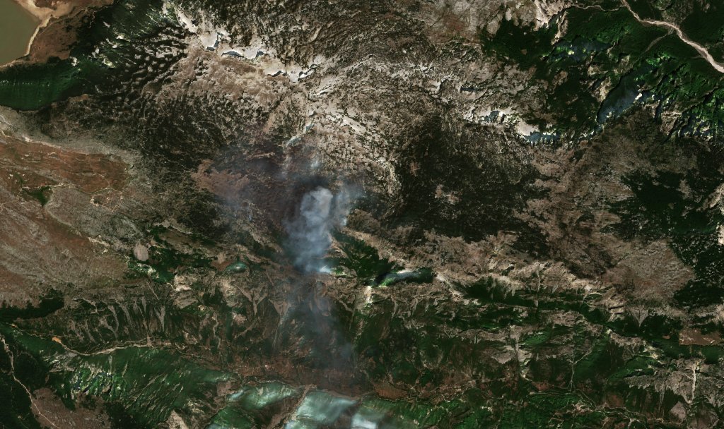 The burned area in 2017-ben