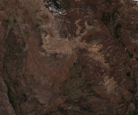 Satellite view near Knin, Croatia