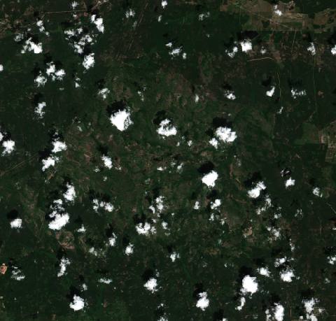 Satellite view near Kvartsytne, Ukraine