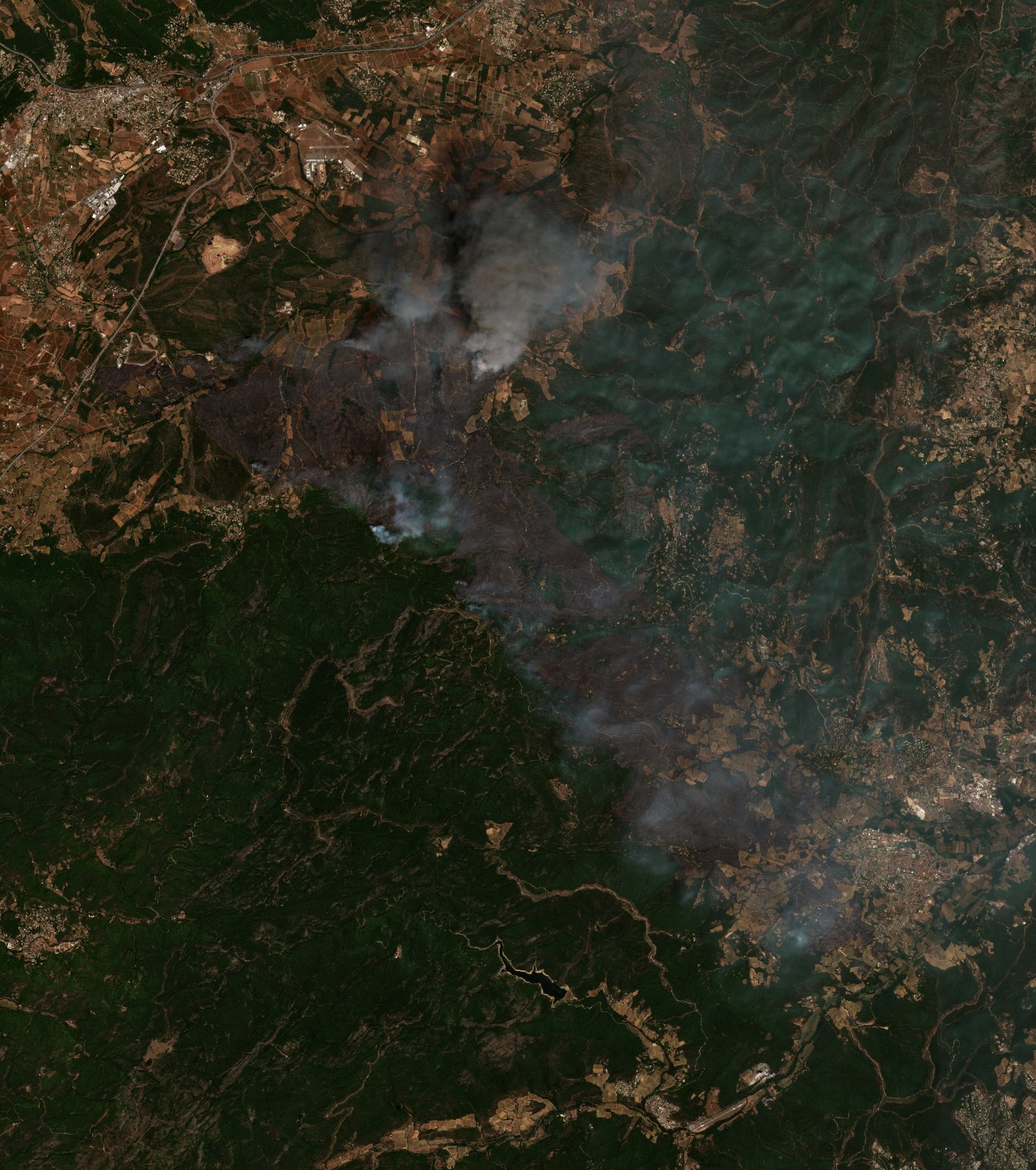 The burned area in 2021-ben