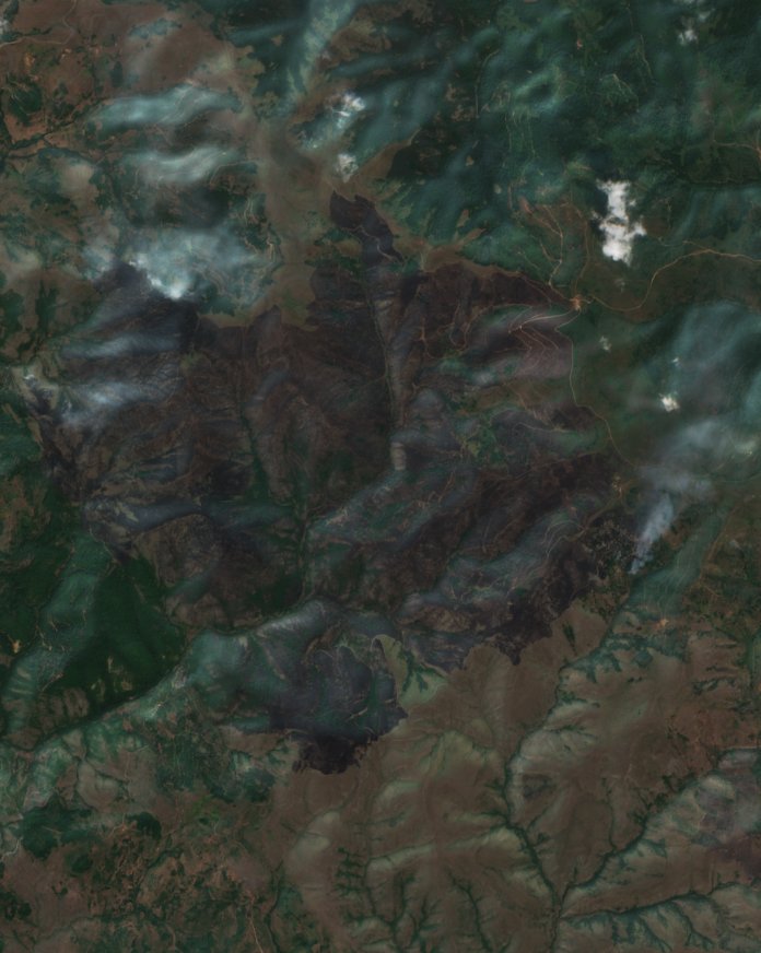 The burned area in 2021-ben