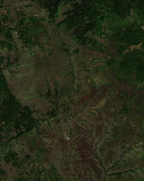 Satellite view near Leposaviq, Kosovo