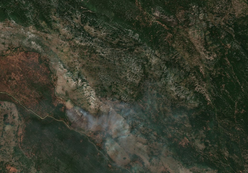 The burned area in 2017-ben
