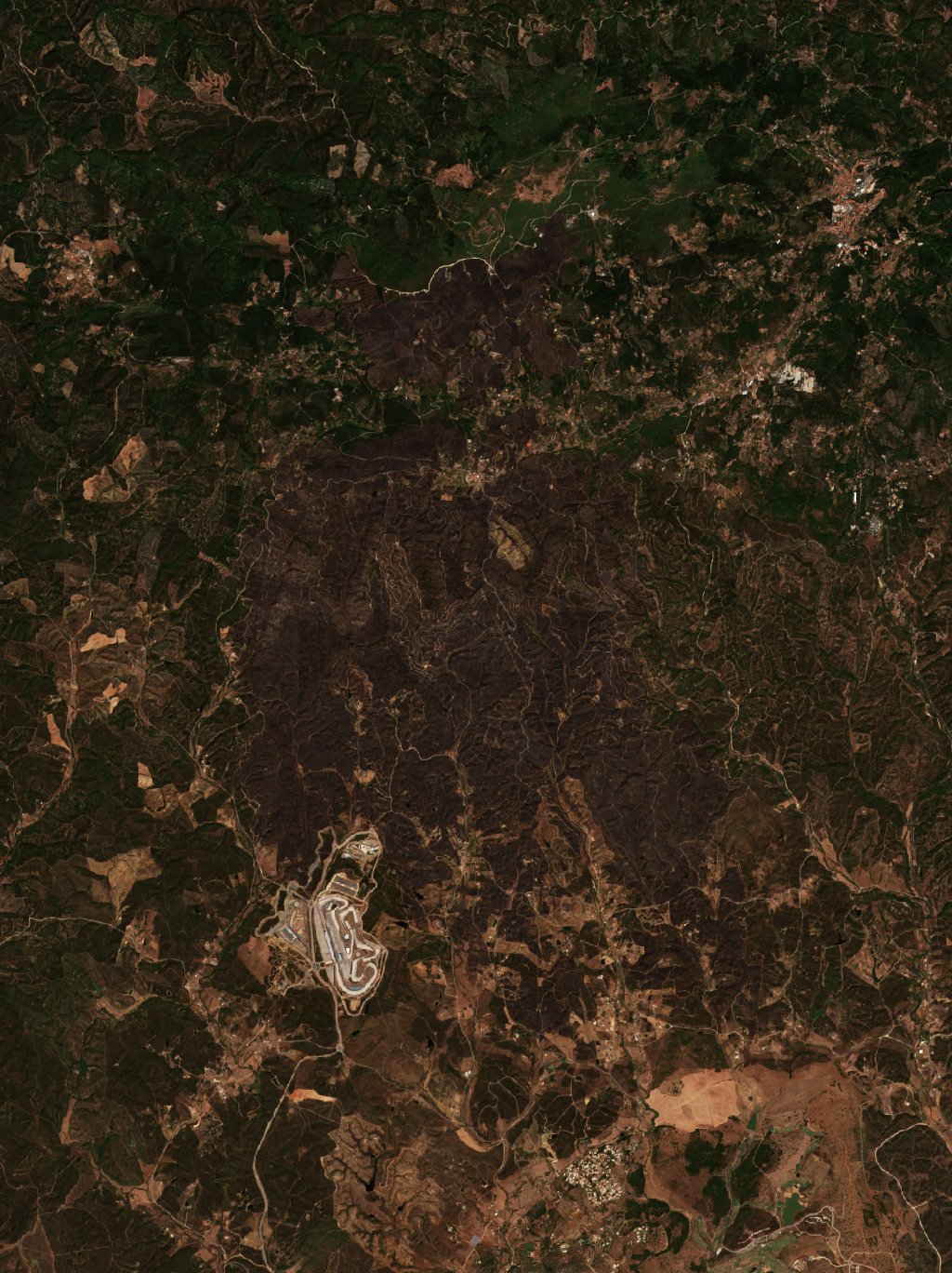 The burned area in 2016-ben