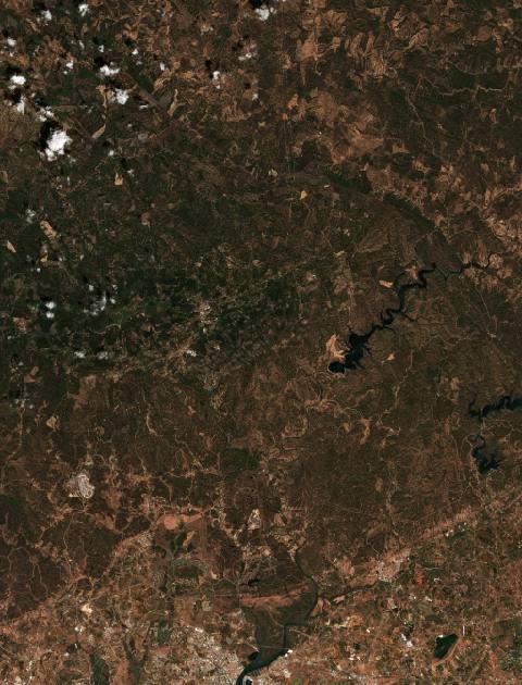 Satellite view near Monchique, Portugal