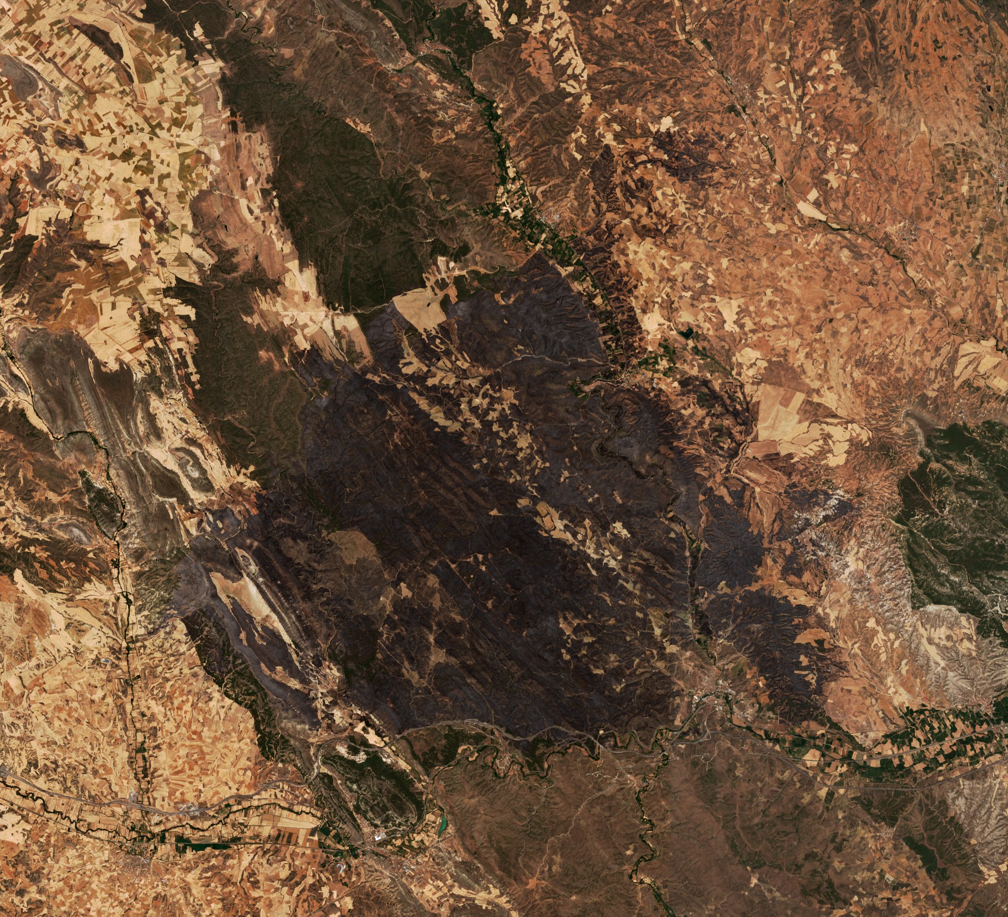 The burned area in 2022-ben