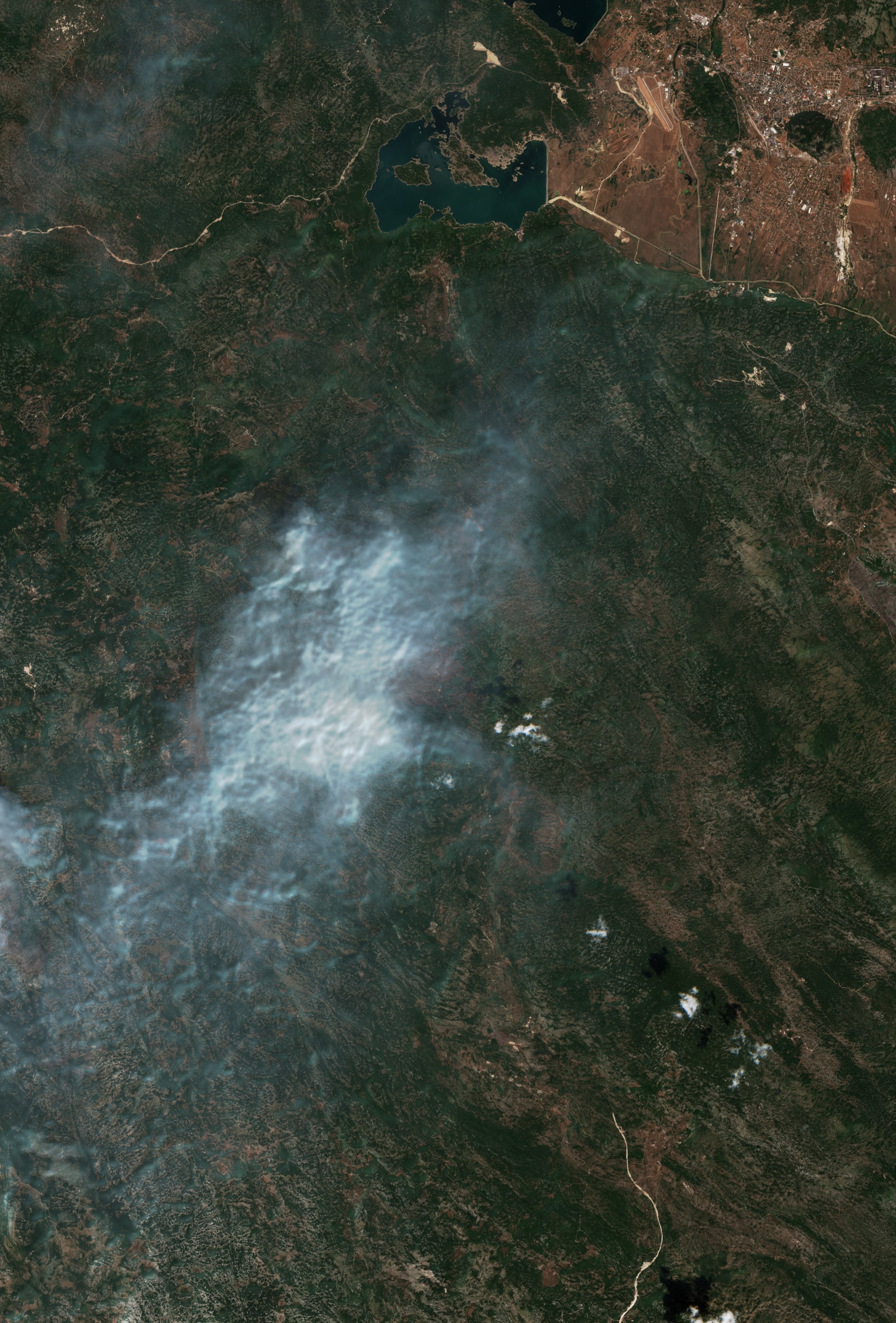The burned area in 2021-ben