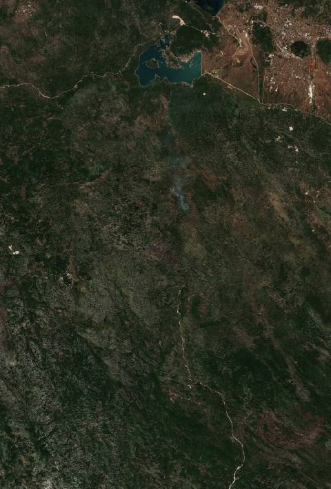 Satellite view near Nikšić, Montenegro