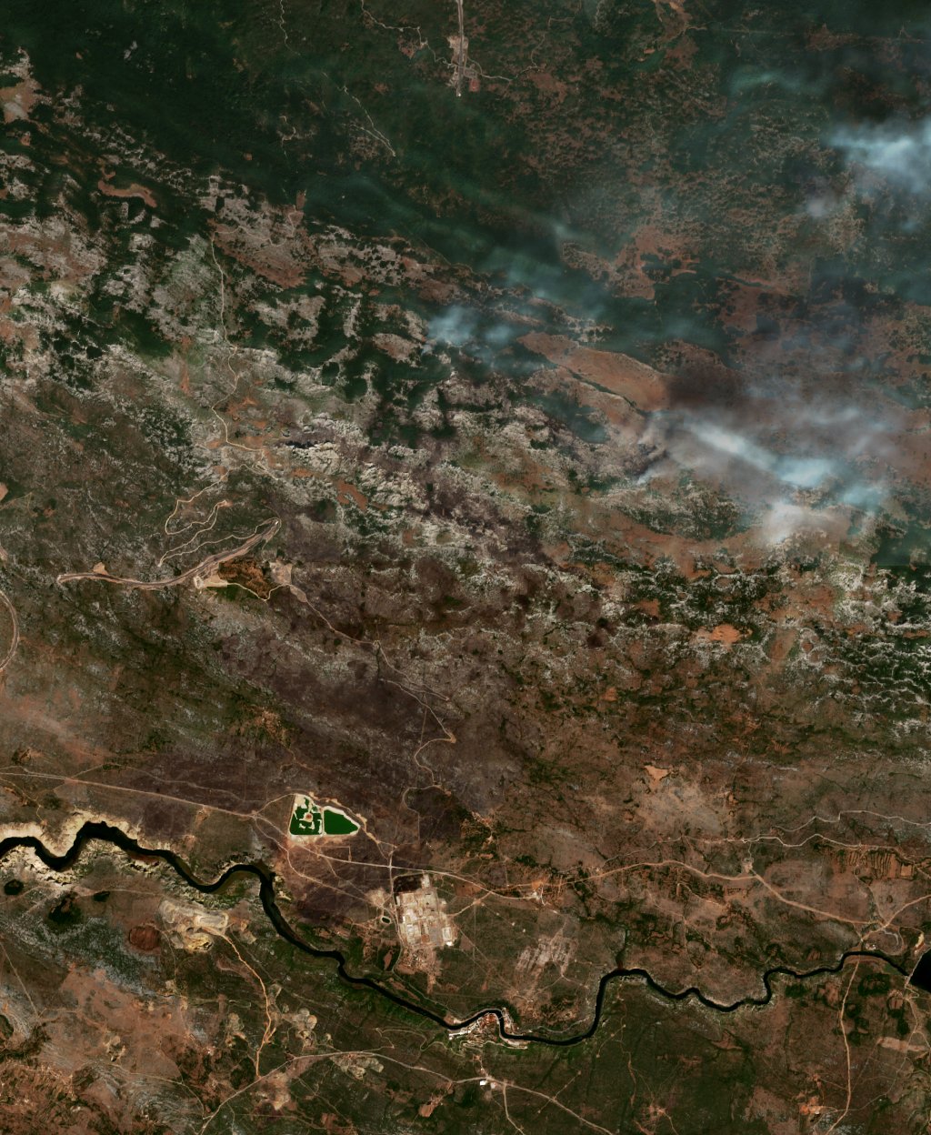The burned area in 2017-ben