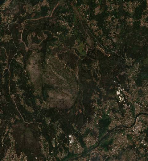 Satellite view near Ponte de Lima, Portugal