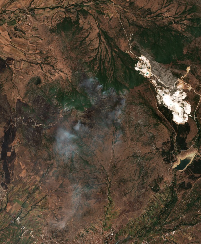 The burned area in 2017-ben