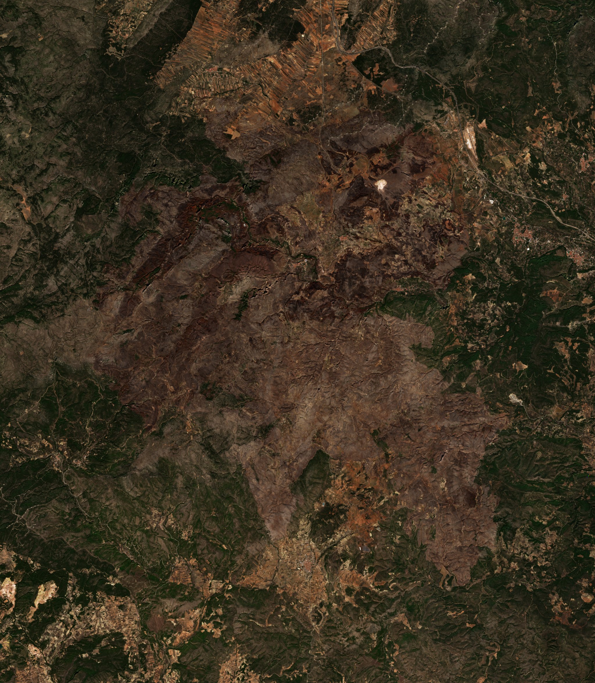 The burned area in 2022-ben