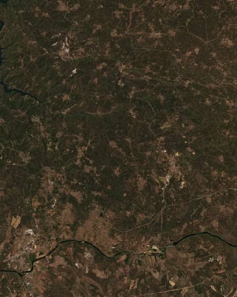 Satellite view near Sardoal, Portugal