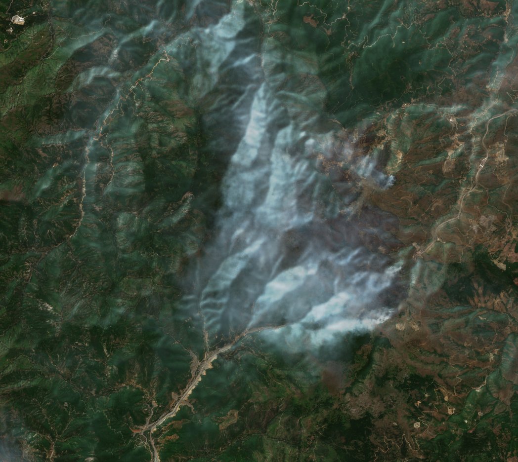 The burned area in 2021-ben