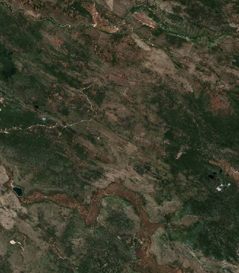 Satellite view near Stolac, Bosnia and Herzegovina