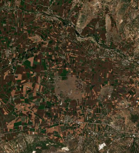 Satellite view near Tecirli, Turkey
