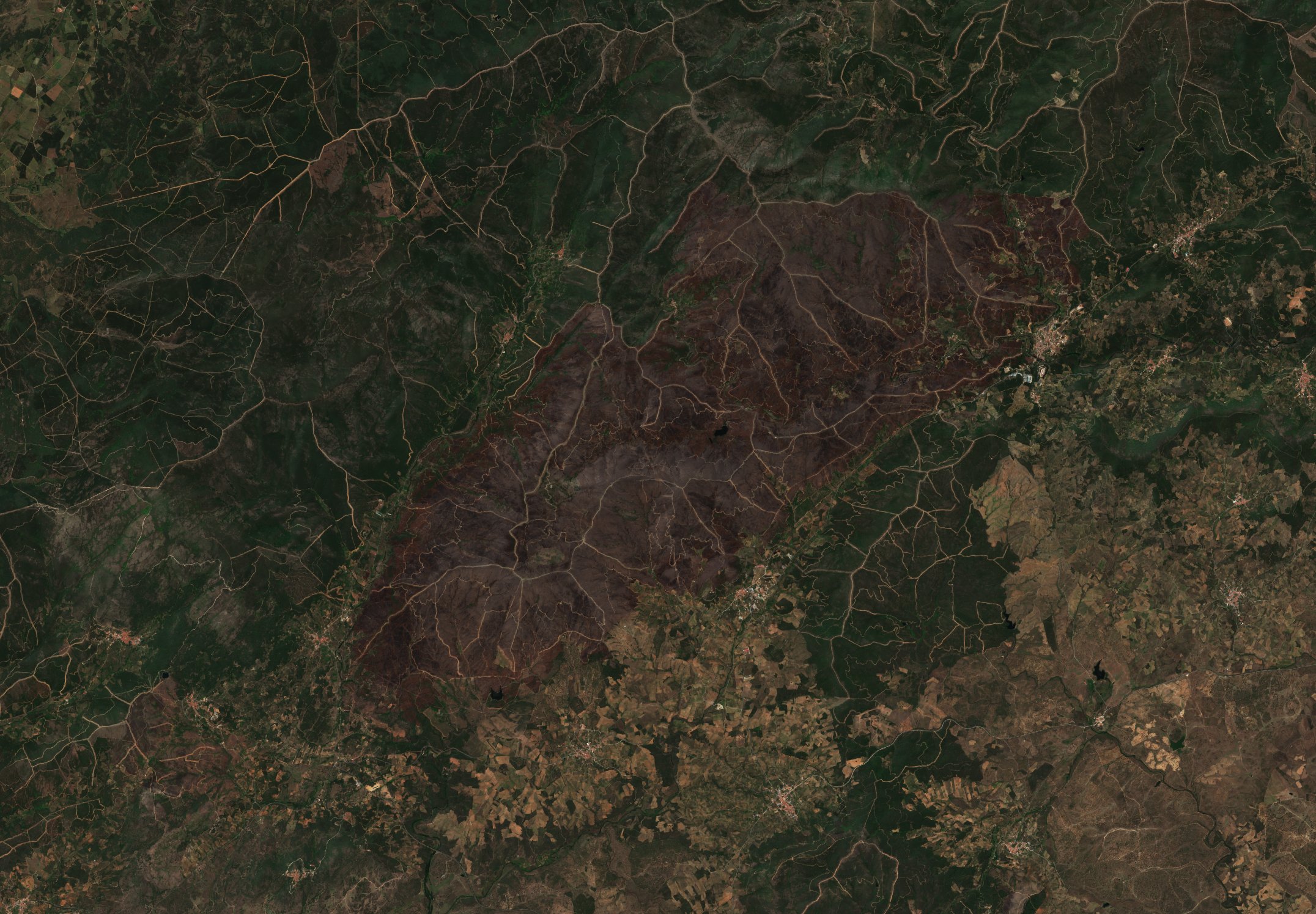 The burned area in 2023-ben