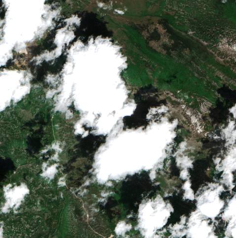 Satellite view near Trebinje, Bosnia and Herzegovina